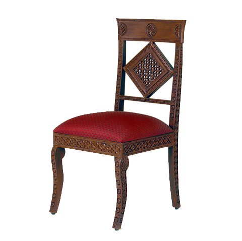 Carved Chair With Design At Back