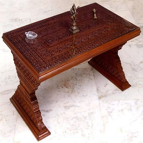 Wooden Carving Center Table