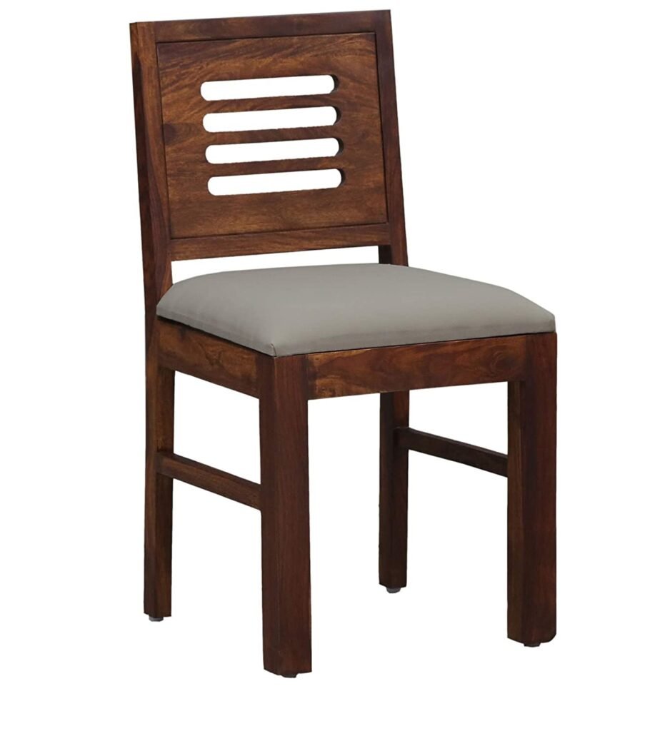 Solid Sheesham Wood Dining Table Set in Brown Finish – Antique Wooden ...